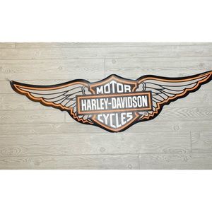 Vintage 2005 Harley Davison’s wall decal 18” x 62” Harley motorcycle wings decal